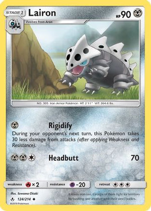 Lairon 124/214 - Unbroken Bonds Reverse Holofoil - Poke-Collect
