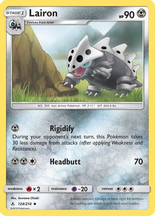 Lairon 124/214 - SM  Unbroken Bonds - Poke-Collect