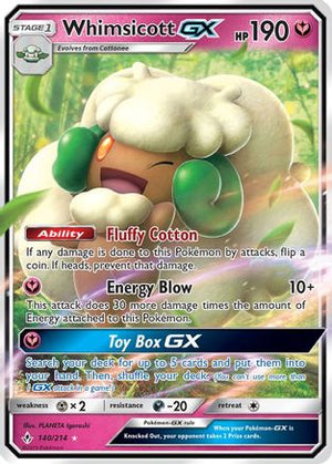 Whimsicott-GX 140/214 - Unbroken Bonds Holofoil - Poke-Collect