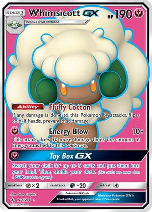 Whimsicott-GX 206/214 - Unbroken Bonds Holofoil