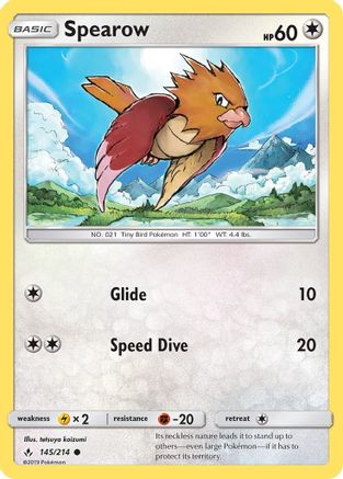 Spearow 145/214 - Unbroken Bonds - Poke-Collect