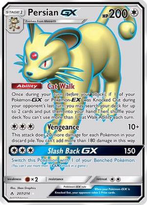 Persian-GX 207/214 - Unbroken Bonds Holofoil - Poke-Collect