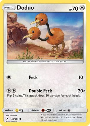 Doduo 150/214 - SM  Unbroken Bonds - Poke-Collect
