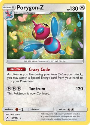 Porygon-Z 157/214 - SM  Unbroken Bonds Holofoil