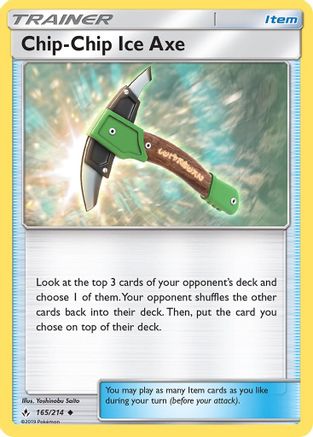 Chip-Chip Ice Axe 165/214 - SM  Unbroken Bonds Reverse Holofoil - Poke-Collect