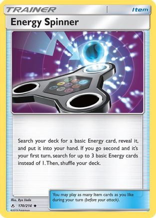 Energy Spinner 170/214 - Unbroken Bonds Reverse Holofoil - Poke-Collect