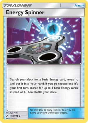 Energy Spinner 170/214 - SM  Unbroken Bonds Reverse Holofoil - Poke-Collect