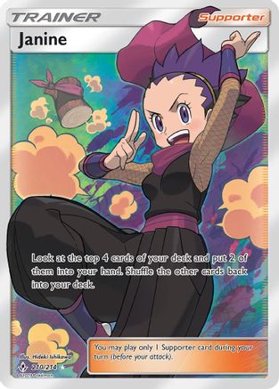 Janine (Full Art) 210/214 - SM  Unbroken Bonds Holofoil - Poke-Collect