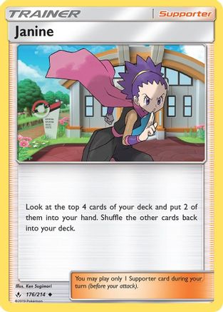 Janine 176/214 - SM  Unbroken Bonds Reverse Holofoil - Poke-Collect