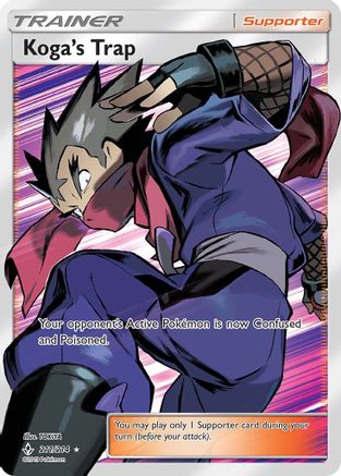 Koga's Trap (Full Art) 211/214 - SM  Unbroken Bonds Holofoil - Poke-Collect