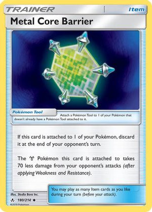 Metal Core Barrier 180/214 - SM  Unbroken Bonds Reverse Holofoil - Poke-Collect