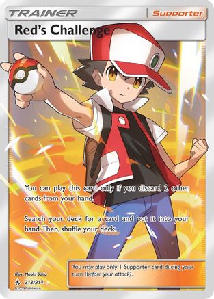 Red's Challenge (Full Art) 213/214 - SM  Unbroken Bonds Holofoil - Poke-Collect