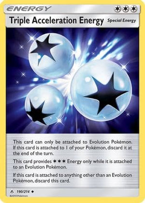 Triple Acceleration Energy 190/214 - Unbroken Bonds Reverse Holofoil - Poke-Collect
