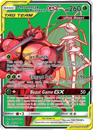 Pheromosa & Buzzwole-GX 191/214 - Unbroken Bonds Holofoil - Poke-Collect