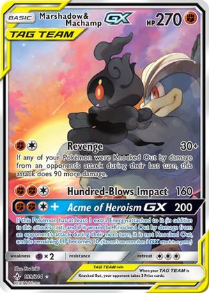 Marshadow & Machamp GX (199) (Full Art) 199/214 - SM  Unbroken Bonds Holofoil - Poke-Collect