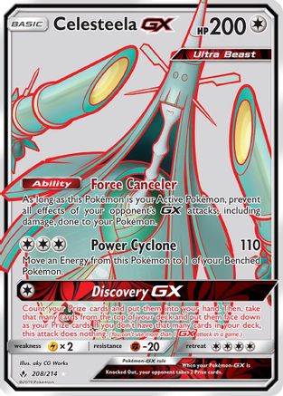 Celesteela GX (Full Art) 208/214 - SM  Unbroken Bonds Holofoil - Poke-Collect