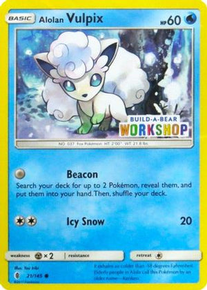 Alolan Vulpix - 21/145 (Build-A-Bear Workshop Exclusive) 21 - Miscellaneous Cards & Products - Poke-Collect