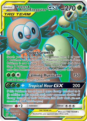 Rowlet & Alolan Exeggutor-GX 214/236 - Unified Minds Holofoil - Poke-Collect