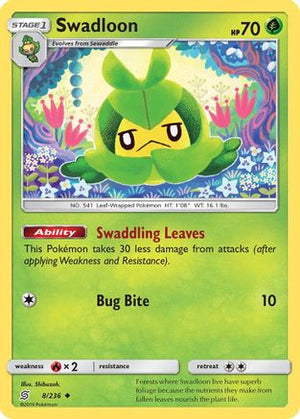 Swadloon 8/236 - Unified Minds Reverse Holofoil - Poke-Collect