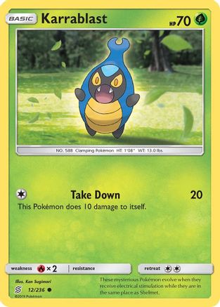 Karrablast 12/236 - SM  Unified Minds Reverse Holofoil - Poke-Collect