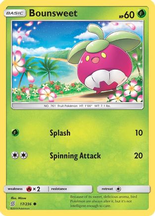 Bounsweet 17/236 - SM  Unified Minds Reverse Holofoil - Poke-Collect