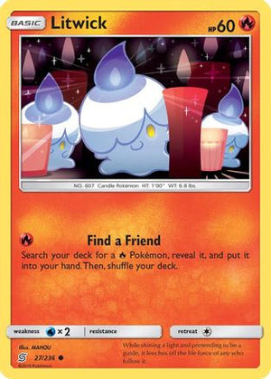 Litwick (27) 27/236 - SM  Unified Minds Reverse Holofoil