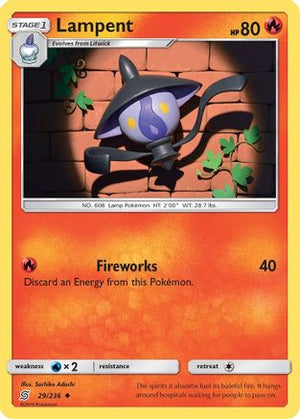 Lampent 29/236 - SM  Unified Minds Reverse Holofoil - Poke-Collect