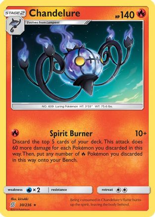 Chandelure 30/236 - SM  Unified Minds Holofoil - Poke-Collect