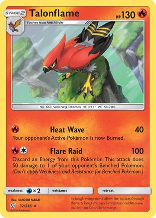 Talonflame 32/236 - Unified Minds Reverse Holofoil - Poke-Collect