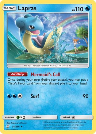 Lapras 36/236 - SM  Unified Minds - Poke-Collect