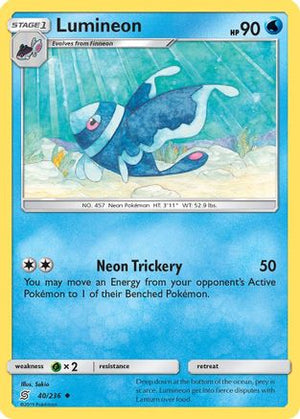 Lumineon 40/236 - Unified Minds Reverse Holofoil - Poke-Collect
