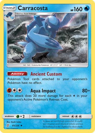Carracosta 45/236 - SM  Unified Minds Reverse Holofoil - Poke-Collect