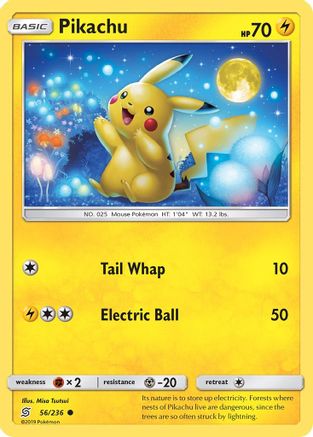 Pikachu (56) 56/236 - SM  Unified Minds Reverse Holofoil - Poke-Collect