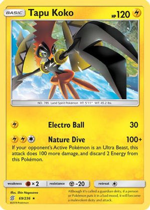 Tapu Koko 69/236 - Unified Minds Holofoil - Poke-Collect