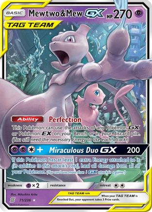 Mewtwo & Mew-GX 71/236 - Unified Minds Holofoil - Poke-Collect