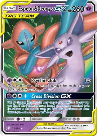 Espeon & Deoxys-GX 72/236 - Unified Minds Holofoil - Poke-Collect