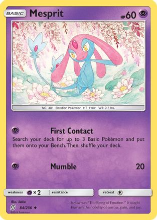 Mesprit 84/236 - SM  Unified Minds Reverse Holofoil - Poke-Collect