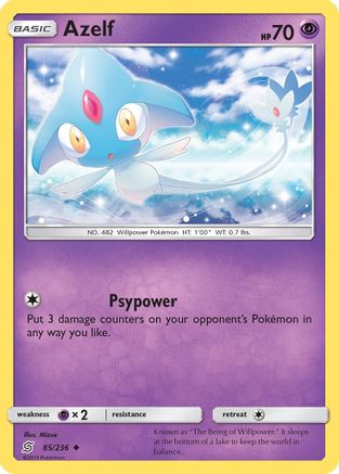 Azelf 85/236 - SM  Unified Minds Reverse Holofoil - Poke-Collect