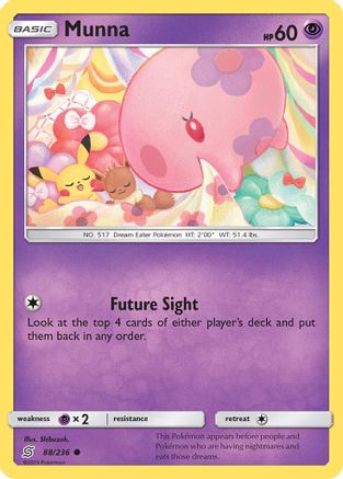 Munna 88/236 - SM  Unified Minds Reverse Holofoil - Poke-Collect
