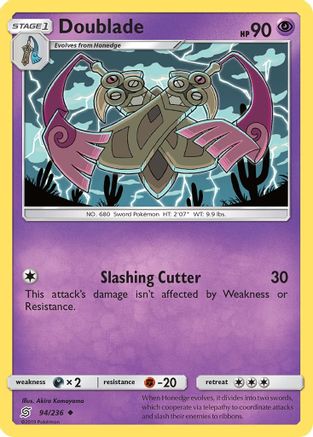 Doublade 94/236 - SM  Unified Minds Reverse Holofoil - Poke-Collect