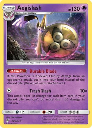 Aegislash 95/236 - Unified Minds Holofoil - Poke-Collect