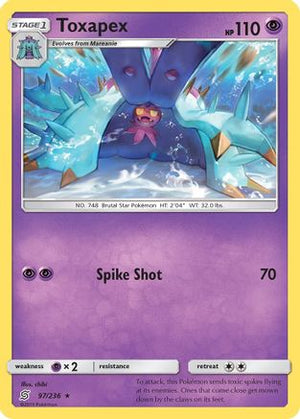 Toxapex 97/236 - Unified Minds Reverse Holofoil - Poke-Collect