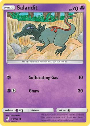 Salandit (98) 98/236 - SM  Unified Minds Reverse Holofoil - Poke-Collect