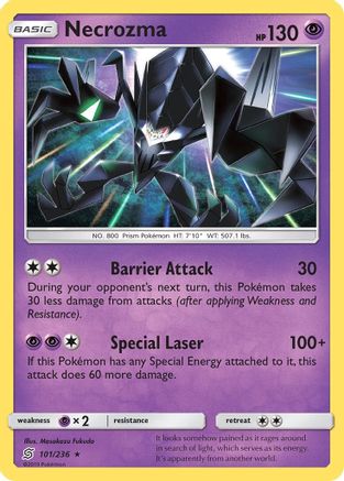 Necrozma 101/236 - SM  Unified Minds Reverse Holofoil - Poke-Collect