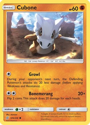 Cubone 105/236 - SM  Unified Minds - Poke-Collect