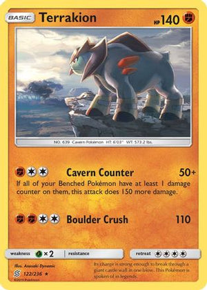 Terrakion 122/236 - Unified Minds Reverse Holofoil - Poke-Collect