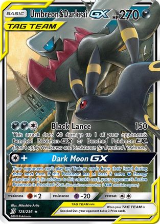 Umbreon & Darkrai-GX 125/236 - Unified Minds Holofoil - Poke-Collect