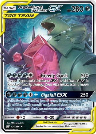 Mega Sableye & Tyranitar GX 126/236 - SM  Unified Minds Holofoil - Poke-Collect