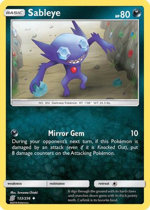Sableye 133/236 - SM  Unified Minds Reverse Holofoil - Poke-Collect