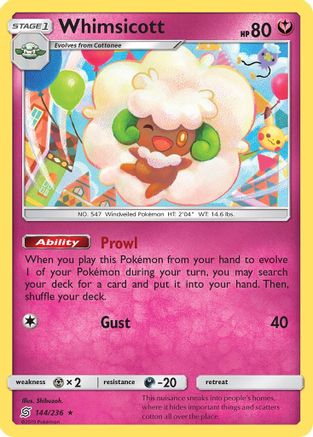 Whimsicott 144/236 - Unified Minds Reverse Holofoil - Poke-Collect
